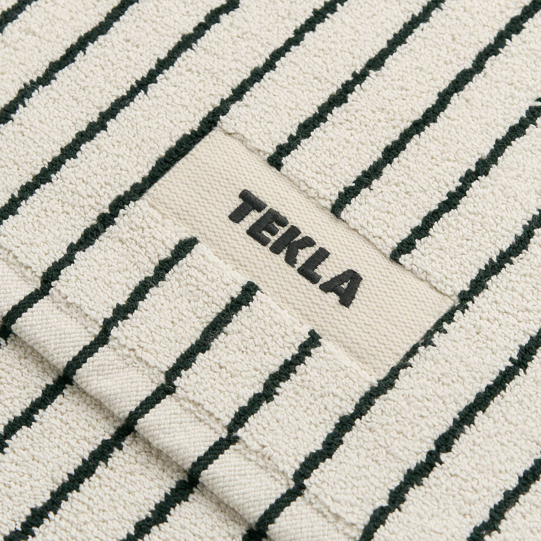 Terry Bath Mat Racing Green Stripes Lifestyle