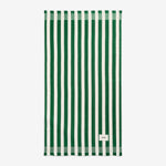 Beach Towel Green Deck Stripes