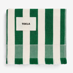 Beach Towel Green Deck Stripes