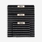 Terry Towel Black Stripes