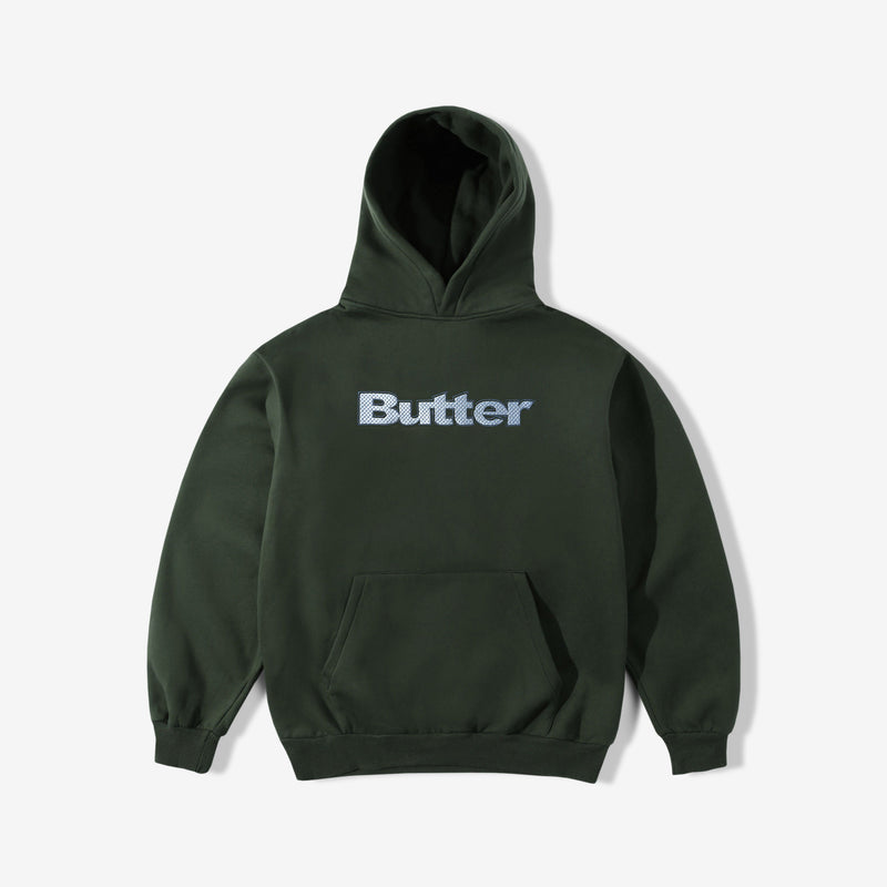Textured Logo Pullover Hood Fatigue Jumpers