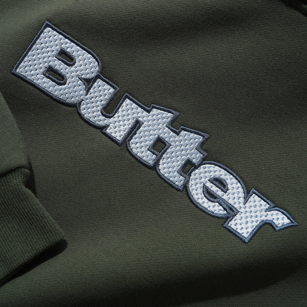 Textured Logo Pullover Hood Fatigue Jumpers