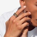 Cushion Band Tiger Eye (M) Silver