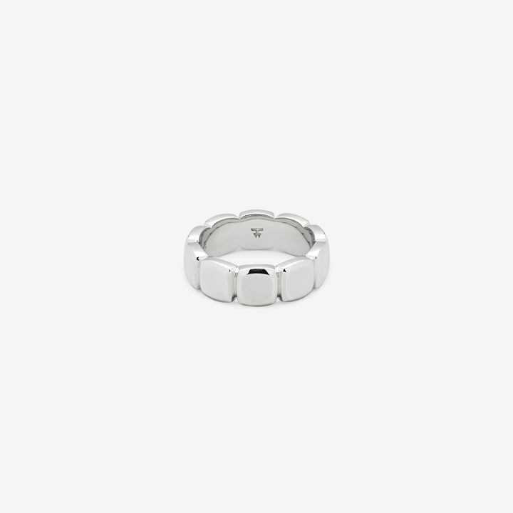 Cushion Band Ring Silver Front