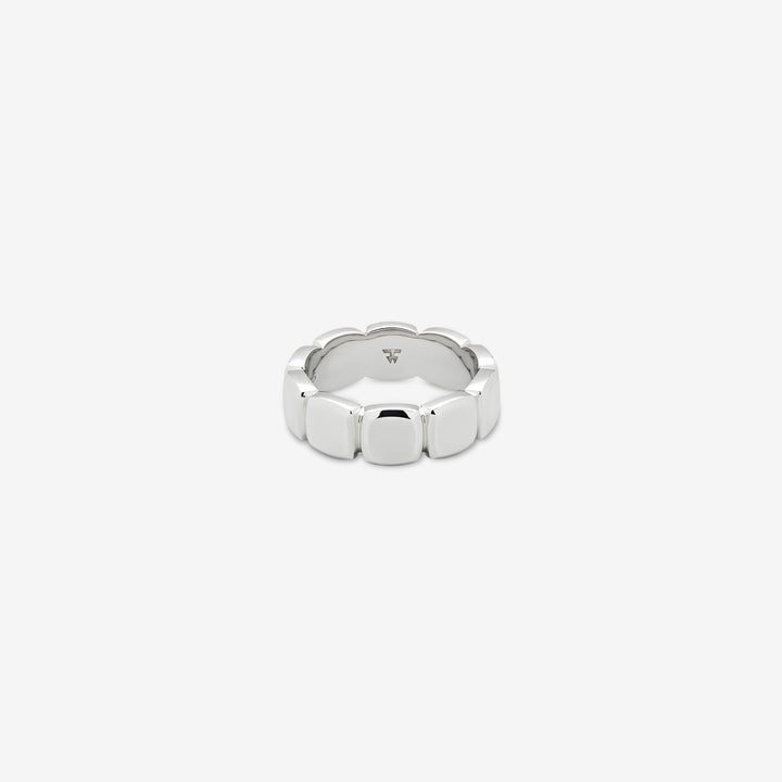 Cushion Band Ring Silver Front