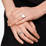 Cushion Band Ring Silver