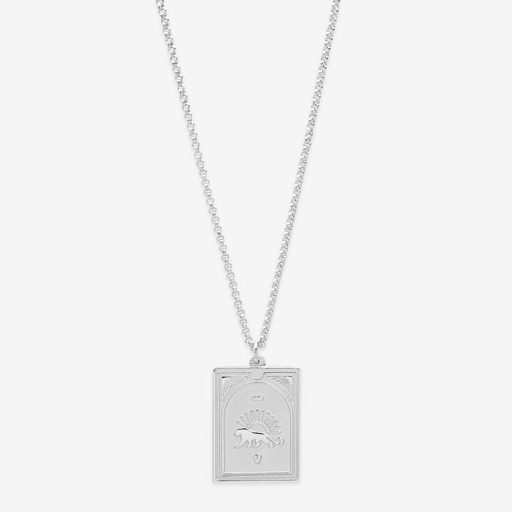Tarot Strength Pendant Silver Front