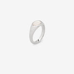 Joe Ring White Mother of Pearl Silver