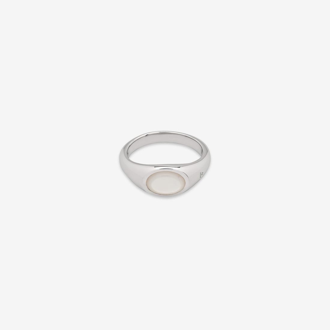 Joe Ring White Mother of Pearl Silver Jewellery