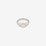 Joe Ring White Mother of Pearl Silver