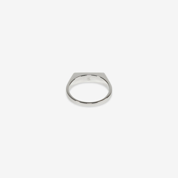 Type 002 Narrow Signet Ring Silver Jewellery