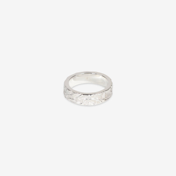 Type 004 Crumpled Ring Silver