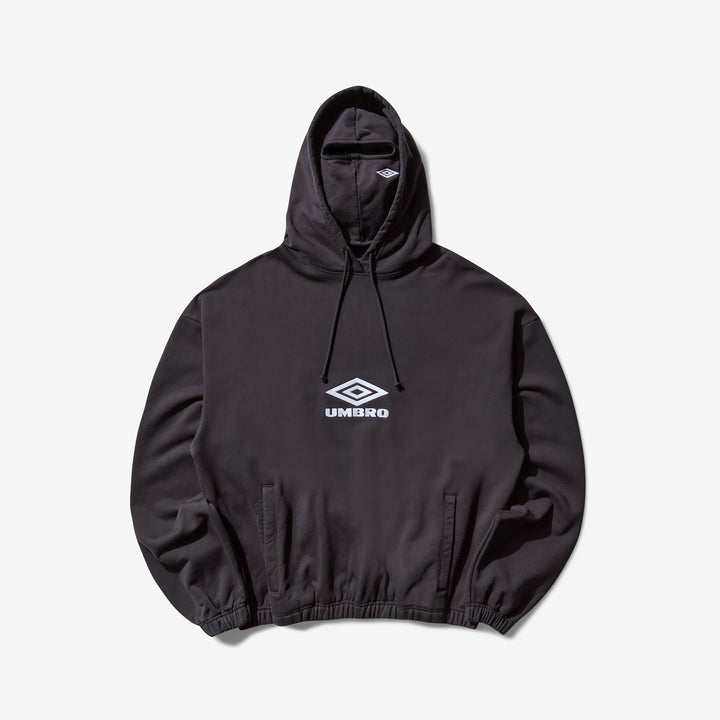OG Logo Mask Hoodie Washed Black Front