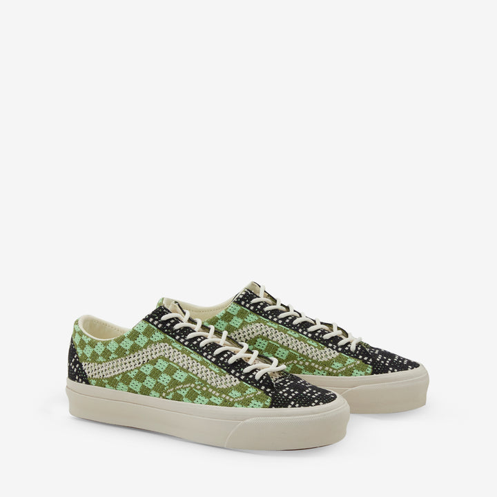 OTW Old Skool 36 Engineered Knit Tap Shoe Green Front