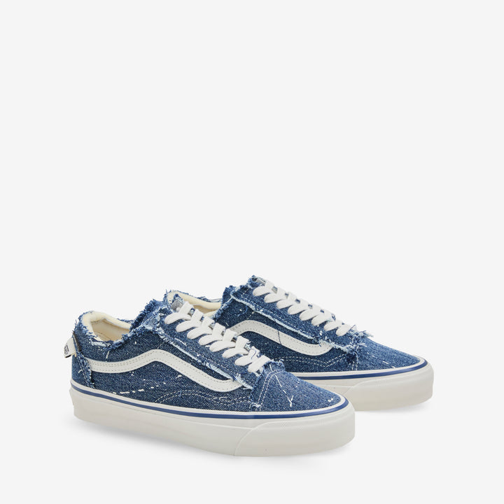 Invincible x LX Old Skool Frayed Invincible Denim | Marshmellow Front