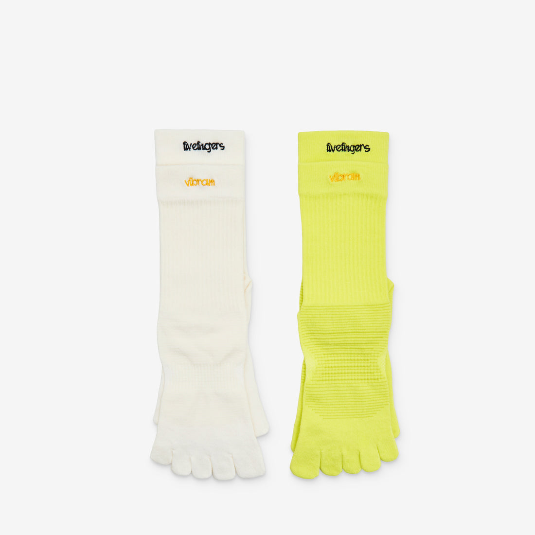 Crew Coolmax 2 Pack Toe Socks Ivory | Lime Accessories
