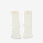 Crew Coolmax 2 Pack Toe Socks Ivory | Lime
