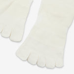 Crew Coolmax 2 Pack Toe Socks Ivory | Lime