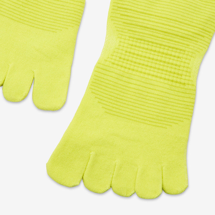 Crew Coolmax 2 Pack Toe Socks Ivory | Lime