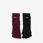 Mini Crew 2 Pack Toe Socks Black | Fig