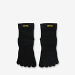 Mini Crew 2 Pack Toe Socks Black | Fig