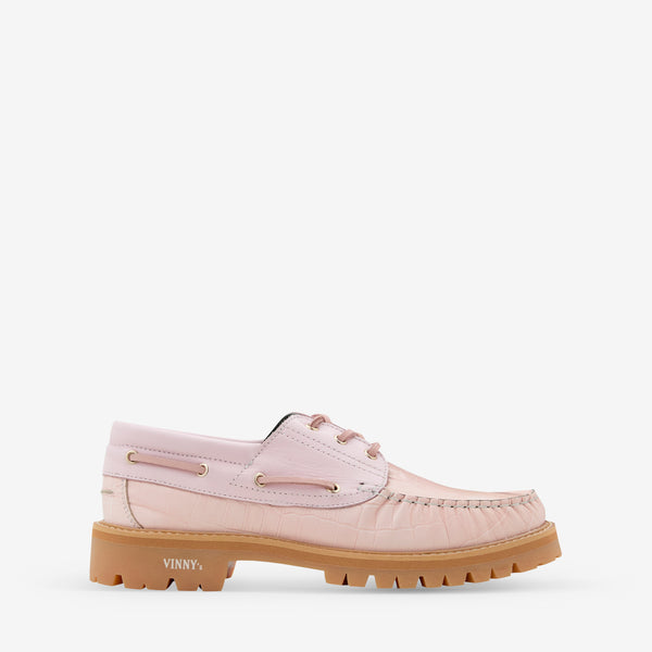 Aztec Two-Tone Boat Shoe Pink