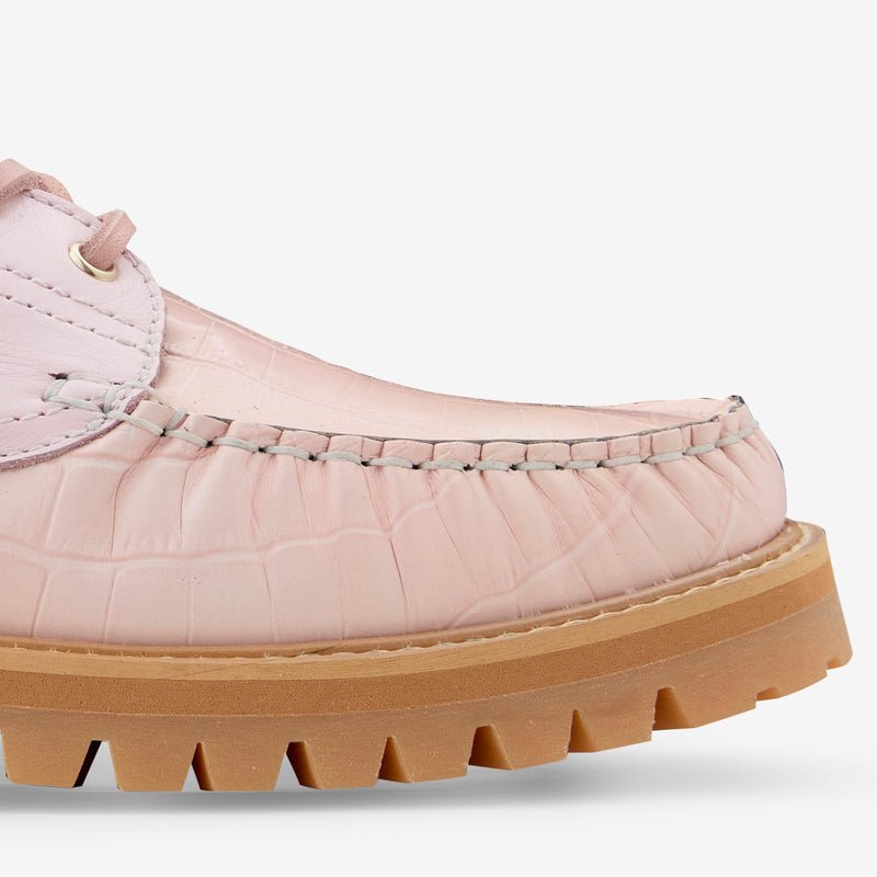 Aztec Two-Tone Boat Shoe Pink Footwear