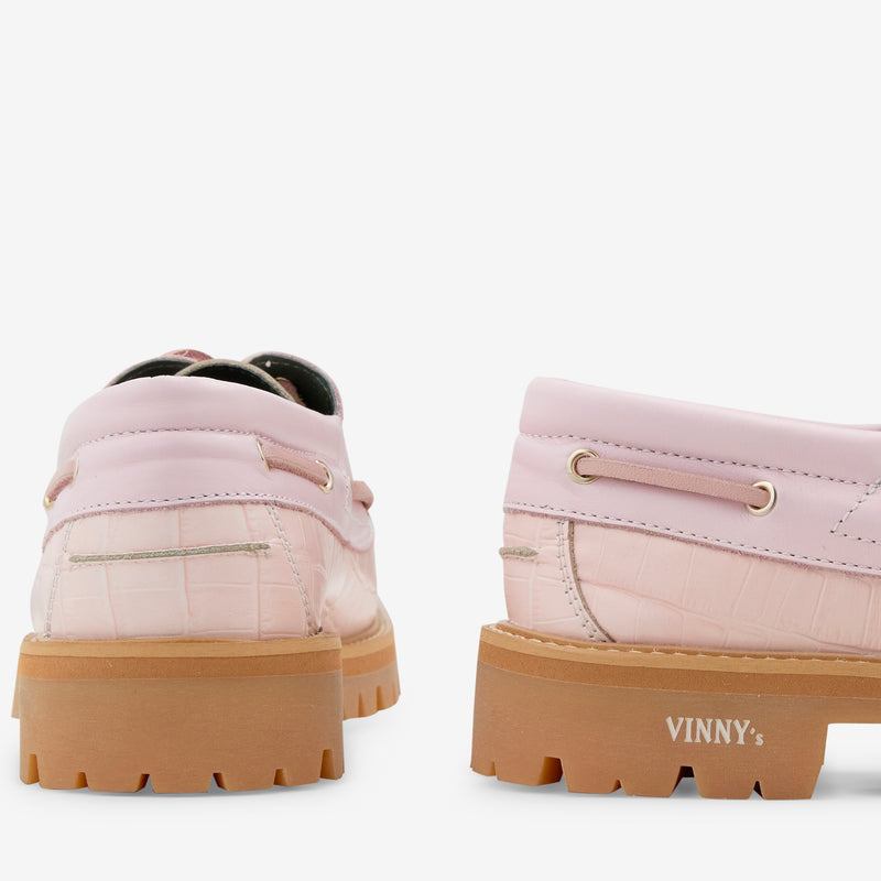Aztec Two-Tone Boat Shoe Pink Footwear