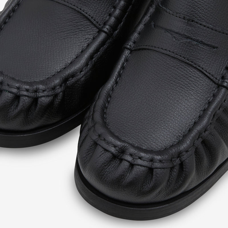 Ogee Black Grain Leather Footwear