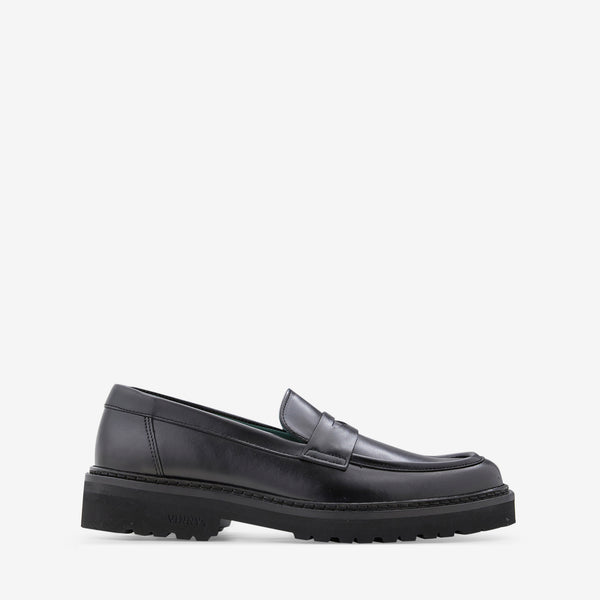 Women's Richee Penny Loafer Crust Leather Black