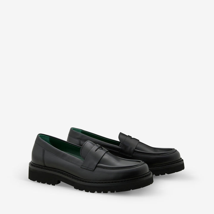 Women's Richee Penny Loafer Black Nappa Leather Front