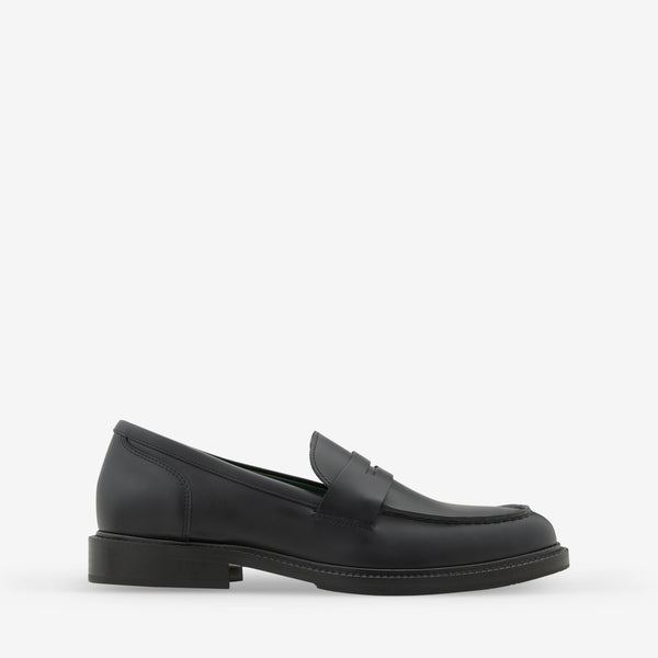 Townee Penny Loafer Black Polido Leather Footwear