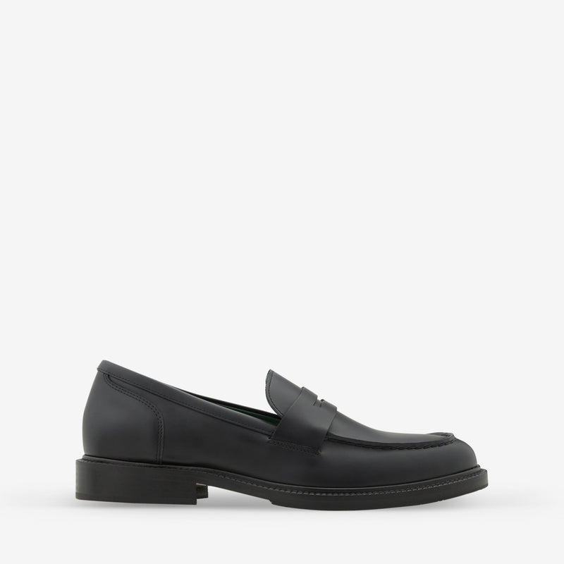 Townee Penny Loafer Black Polido Leather Footwear