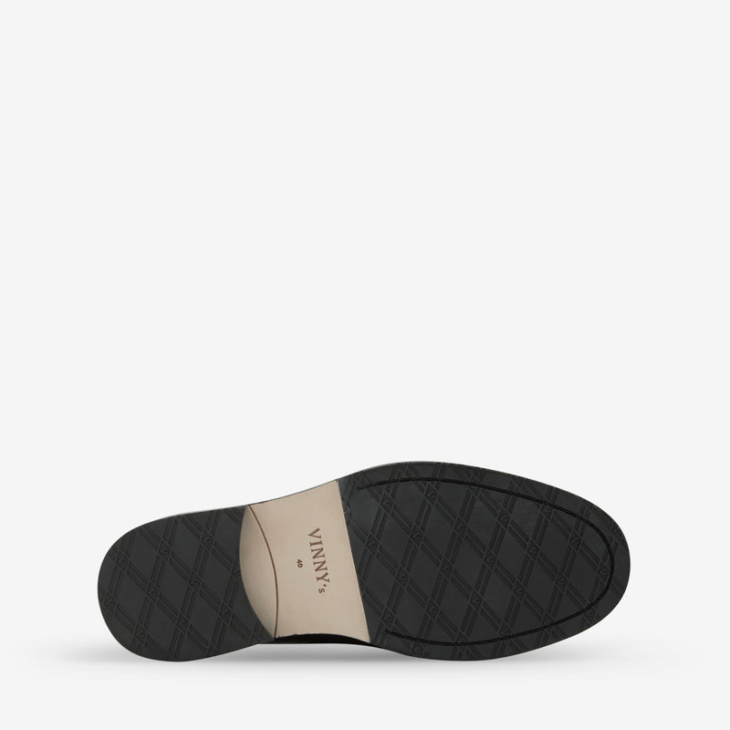 Townee Penny Loafer Black Polido Leather Footwear