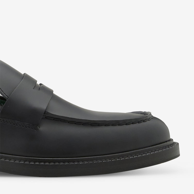 Townee Penny Loafer Black Polido Leather Footwear