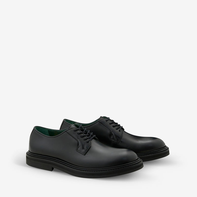 Vinnee Blucher Black Polido Leather Footwear