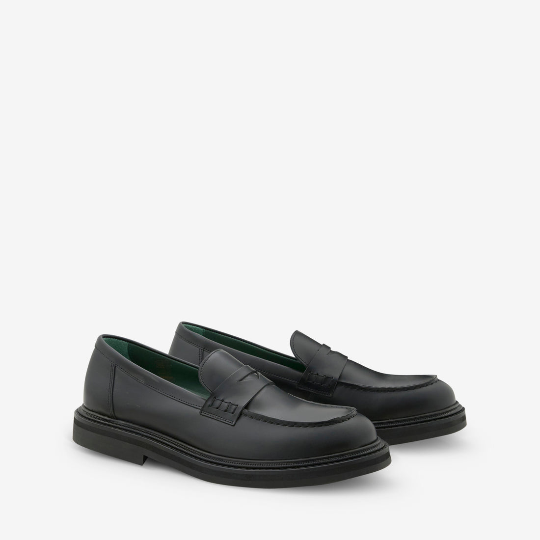 Vinnee Penny Loafer Black Polido Leather Footwear