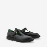 Vinnee T-Strap Derby Black Lizard Pattern