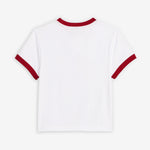 Sky High Farm x Women's Baby Ringer T-Shirt White | Red