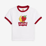 Sky High Farm x Women's Baby Ringer T-Shirt White | Red
