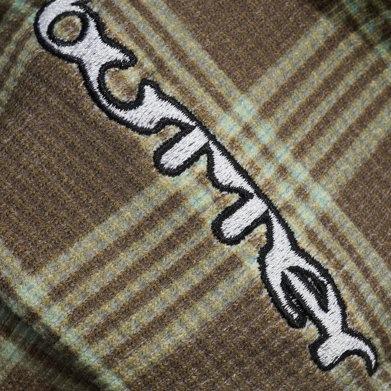 Waffle Zip-Thru Hood Plaid Jumpers