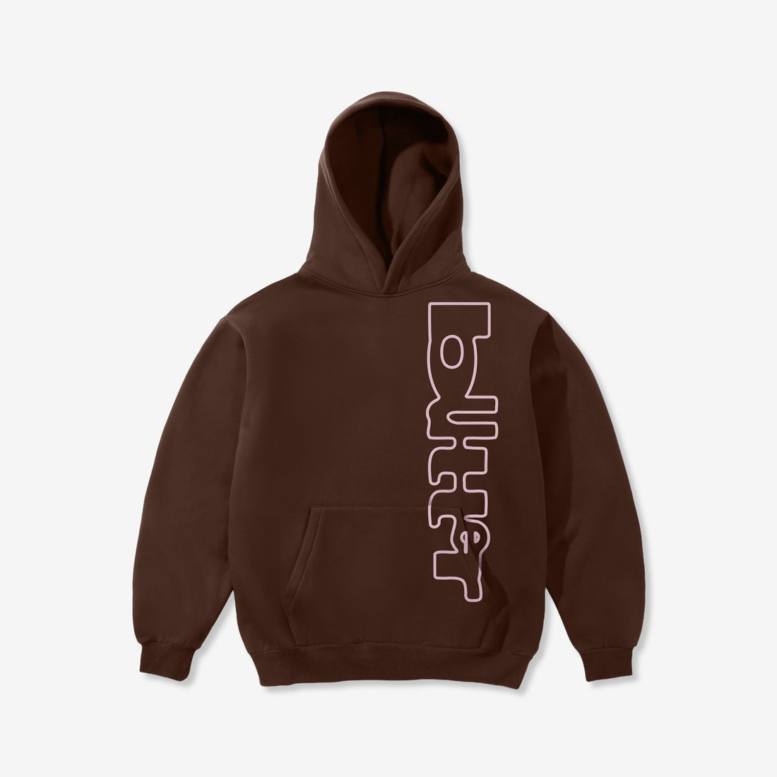 Warped Pullover Hood Dark Brown Jumpers