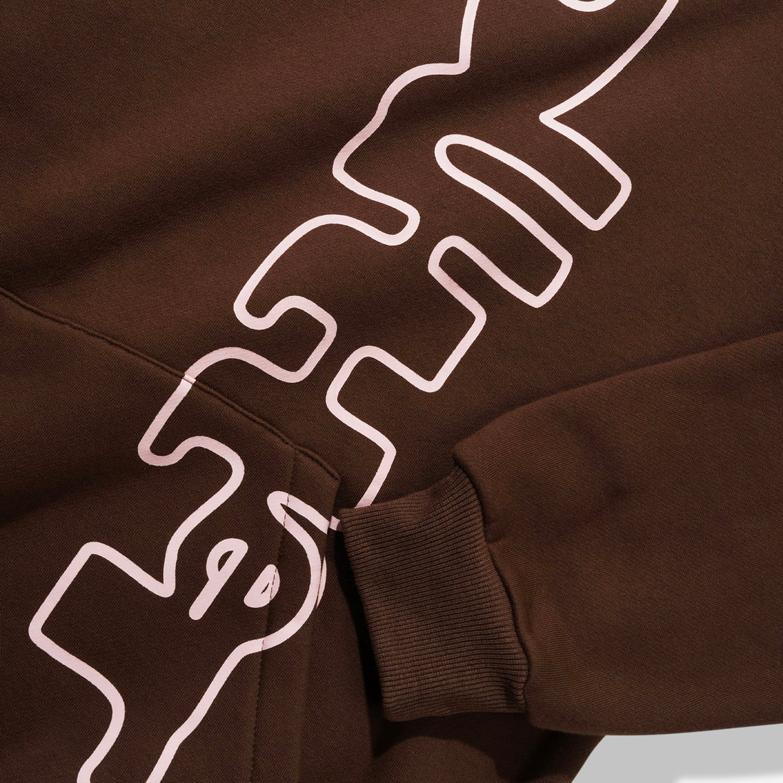 Warped Pullover Hood Dark Brown Jumpers
