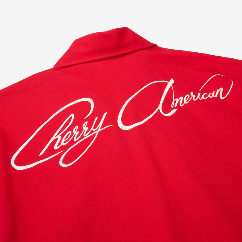 Western Twill Mechanic Shirt Cherry Red Shirts
