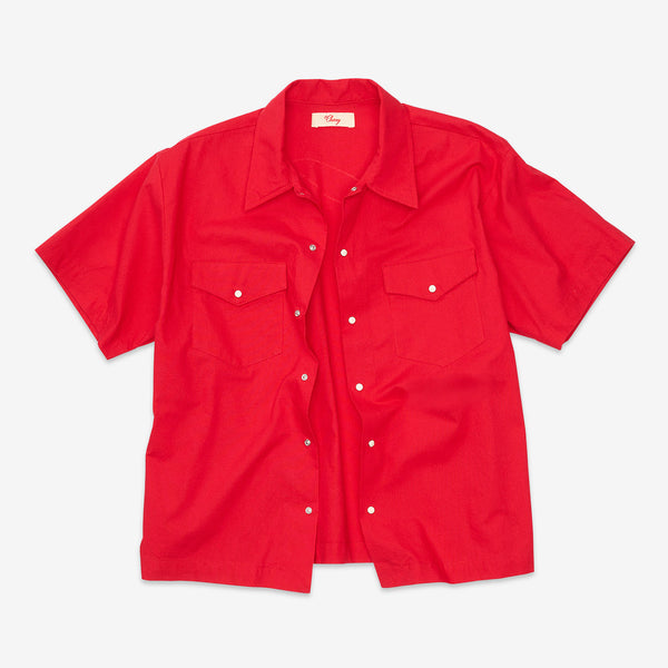 Western Twill Mechanic Shirt Cherry Red Shirts