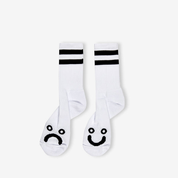 Happy Sad Socks White