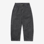 Wide Cut Denim Jeans Rinsed Black