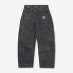 Wide Cut Denim Jeans Rinsed Black