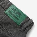 Wide Cut Denim Jeans Rinsed Black