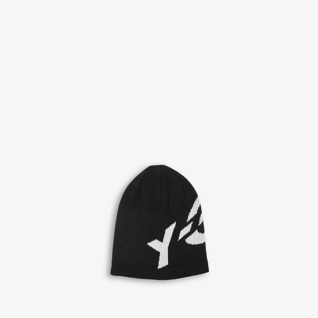 Y-3 Graphic Logo Beanie Black | Cream White Headwear